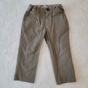 Burberry Khaki Tan Beige Chino Pants Kids Formal Trousers Sz 3T Ajustable Waist
